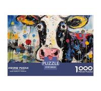 Puzzle 1000 Piezas Arte Abstracto, vaca, Desafío, Juguete Entretenimento Multicolor VacaJuego Familiar Regalo Clásicos Para Adultos Y Niños A Partir De 12 Años Puzzle 38x26cm/1000pcs
