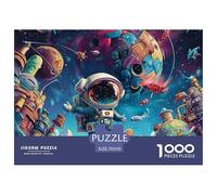 Puzzle 1000 Piezas Astronauta, Desafío, Juguete Entretenimento Multicolor Cartoon UniversoRegalo, Diversión Clásicos Para Adultos Y Niños A Partir De 12 Años Puzzle 70x50cm/1000pcs