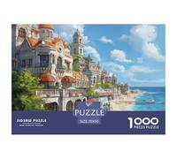 Puzzle 1000 Piezas Atardecer en el puertoJuego Educativo Entretenimento Multicolor Ciudad costeraRegalo Creativo Para La Relajación Juguete Colorido Para Niños De 8 A 12 Años 70x50cm/1000pcs