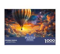 Puzzle 1000 Piezas Balón de Aire calienteJuego Educativo Entretenimento Multicolor Stars on The Clouds Regalo Creativo Para La Relajación Para Adultos Y Niños Mayores 38x26cm/1000pcs