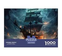 Puzzle 1000 Piezas Barco pirataJuego Educativo Entretenimento Multicolor Ghost Ship Regalo, Diversión Para Adultos Y Niños Mayores 70x50cm/1000pcs