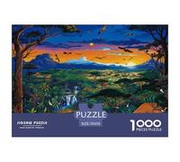 Puzzle 1000 Piezas Bush AnimalesJuego Educativo Pasatiempo Creativo Tribe Regalo Creativo Para La Relajación Juguete Colorido Para Niños De 8 A 12 Años 70x50cm/1000pcs