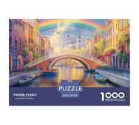 Puzzle 1000 Piezas Canal de Ámsterdam, Desafío, Juguete Entretenimento Multicolor Urban ArcoírisRegalo, Diversión Para Adultos Y Niños 70x50cm/1000pcs