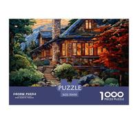 Puzzle 1000 Piezas CASA de Campo Mountain Village, Desafío, Juguete Entretenimento Multicolor Forest Regalo, Diversión Para Adultos Y Niños Mayores 70x50cm/1000pcs