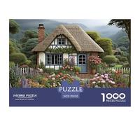 Puzzle 1000 Piezas CASA de Campo Mountain VillageJuego Educativo Pasatiempo Creativo Flower Cluster Juego Familiar Regalo Juguete Colorido Para Niños De 8 A 12 Años 70x50cm/1000pcs