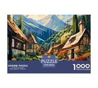 Puzzle 1000 Piezas CASA de Campo Mountain VillageJuego Educativo Pasatiempo Creativo IlustraciónJuego Familiar Regalo Juguete Colorido Para Niños De 8 A 12 Años 38x26cm/1000pcs