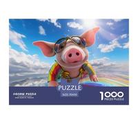 Puzzle 1000 Piezas Cerdos rosadosJuego Educativo Pasatiempo Creativo Regalo, Diversión Clásicos Para Adultos Y Niños A Partir De 12 Años Puzzle 70x50cm/1000pcs