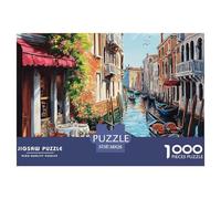 Puzzle 1000 Piezas Ciudad Del Agua de Venecia, Desafío, Juguete Entretenimento Multicolor Cafe Juego Familiar Regalo Clásicos Para Adultos Y Niños A Partir De 12 Años Puzzle 38x26cm/1000pcs