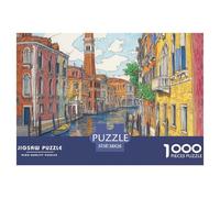 Puzzle 1000 Piezas Ciudad Del Agua de VeneciaJuego Educativo Entretenimento Multicolor Tower Juego Familiar Regalo Para Adultos Y Niños 38x26cm/1000pcs