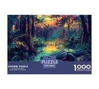 Puzzle 1000 Piezas cocodriloJuego Educativo Entretenimento Multicolor Tropical Rain Forest Juego Familiar Regalo Clásicos Para Adultos Y Niños A Partir De 12 Años Puzzle 38x26cm/1000pcs