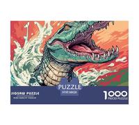 Puzzle 1000 Piezas cocodriloJuego Educativo Pasatiempo Creativo Marsh Animals Juego Familiar Regalo Para Adultos Y Niños Mayores 38x26cm/1000pcs