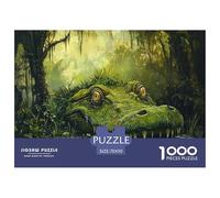 Puzzle 1000 Piezas cocodriloJuego Educativo Pasatiempo Creativo Tropical Rain Forest Regalo, Diversión Para Adultos Y Niños Mayores De 12 Años 70x50cm/1000pcs