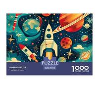 Puzzle 1000 Piezas coheteJuego Educativo Entretenimento Multicolor Cartoon UniversoRegalo Creativo Para La Relajación Clásicos Para Adultos Y Niños A Partir De 12 Años Puzzle 70x50cm/1000pcs