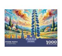 Puzzle 1000 Piezas Copo de Nieve azulJuego Educativo Entretenimento Multicolor Pintura de paisajesRegalo, Diversión Clásicos Para Adultos Y Niños A Partir De 12 Años Puzzle 38x26cm/1000pcs