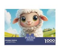 Puzzle 1000 Piezas Cordero Lindo, Desafío, Juguete Entretenimento Multicolor ovejasRegalo, Diversión Para Adultos Y Niños 38x26cm/1000pcs