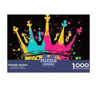 Puzzle 1000 Piezas Corona Hip HopJuego Educativo Entretenimento Multicolor GraffitiRegalo Creativo Para La Relajación Para Adultos Y Niños 38x26cm/1000pcs