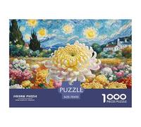 Puzzle 1000 Piezas CrisantemoJuego Educativo Pasatiempo Creativo Pintura de paisajesRegalo Creativo Para La Relajación Juguete Colorido Para Niños De 8 A 12 Años 70x50cm/1000pcs