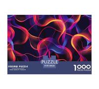 Puzzle 1000 Piezas Curva de Luz de neón, Desafío, Juguete Entretenimento Multicolor Acid Style Juego Familiar Regalo Para Adultos Y Niños 38x26cm/1000pcs