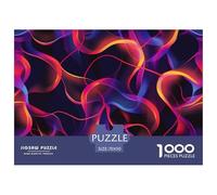 Puzzle 1000 Piezas Curva de Luz de neónJuego Educativo Entretenimento Multicolor Acid Style Regalo, Diversión Para Adultos Y Niños Mayores 70x50cm/1000pcs