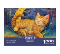 Puzzle 1000 Piezas Cute Gato, Desafío, Juguete Entretenimento Multicolor Hermosa lunaJuego Familiar Regalo Para Adultos Y Niños 70x50cm/1000pcs
