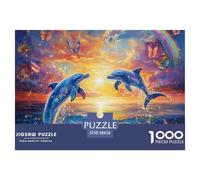 Puzzle 1000 Piezas delfínJuego Educativo Pasatiempo Creativo ArcoírisButterflies Regalo, Diversión Para Adultos Y Niños Mayores 38x26cm/1000pcs