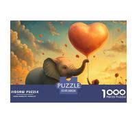 Puzzle 1000 Piezas ElefanteJuego Educativo Entretenimento Multicolor Cartoon Animals Juego Familiar Regalo Para Adultos Y Niños Mayores 38x26cm/1000pcs