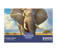 Puzzle 1000 Piezas ElefanteJuego Educativo Pasatiempo Creativo African Continent Regalo, Diversión Para Adultos Y Niños 38x26cm/1000pcs