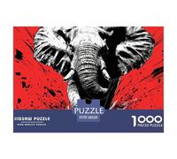 Puzzle 1000 Piezas ElefanteJuego Educativo Pasatiempo Creativo Wildlife Juego Familiar Regalo Clásicos Para Adultos Y Niños A Partir De 12 Años Puzzle 38x26cm/1000pcs