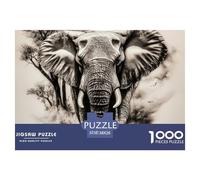 Puzzle 1000 Piezas ElefanteJuego Educativo Pasatiempo Creativo Wildlife Regalo Creativo Para La Relajación Clásicos Para Adultos Y Niños A Partir De 12 Años Puzzle 38x26cm/1000pcs