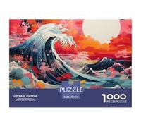 Puzzle 1000 Piezas Estilo japonés Ondas, Desafío, Juguete Entretenimento Multicolor Ride The Wind and Waves Juego Familiar Regalo Para Adultos Y Niños Mayores 70x50cm/1000pcs