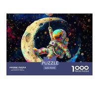 Puzzle 1000 Piezas Fat Baby AstronautaJuego Educativo Entretenimento Multicolor Hermosa lunaRegalo Creativo Para La Relajación Para Adultos Y Niños 70x50cm/1000pcs