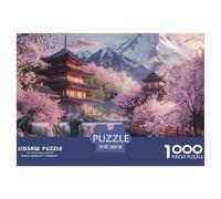 Puzzle 1000 Piezas Flor de cerezo, Desafío, Juguete Entretenimento Multicolor Mount Fuji in Japan Juego Familiar Regalo Para Adultos Y Niños Mayores De 12 Años 38x26cm/1000pcs