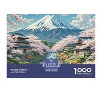 Puzzle 1000 Piezas Flor de cerezo, Desafío, Juguete Entretenimento Multicolor Under Mount Fuji Juego Familiar Regalo Clásicos Para Adultos Y Niños A Partir De 12 Años Puzzle 70x50cm/1000pcs