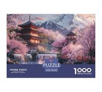 Puzzle 1000 Piezas Flor de cerezoJuego Educativo Pasatiempo Creativo Mount Fuji in Japan Regalo Creativo Para La Relajación Clásicos Para Adultos Y Niños A Partir De 12 Años Puzzle 70x50cm/1000pcs