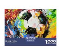 Puzzle 1000 Piezas FútbolJuego Educativo Pasatiempo Creativo Multi Colored GraffitiRegalo Creativo Para La Relajación Juguete Colorido Para Niños De 8 A 12 Años 38x26cm/1000pcs