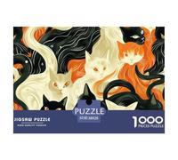 Puzzle 1000 Piezas Gatos patrón Sin costuras, Desafío, Juguete Entretenimento Multicolor Distorted Abstract Art Juego Familiar Regalo Para Adultos Y Niños 38x26cm/1000pcs