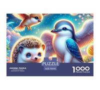 Puzzle 1000 Piezas Lindo erizo, Desafío, Juguete Entretenimento Multicolor Lindo búhoJuego Familiar Regalo Para Adultos Y Niños Mayores 70x50cm/1000pcs
