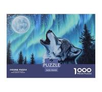 Puzzle 1000 Piezas LoboJuego Educativo Entretenimento Multicolor Under The Moon Juego Familiar Regalo Para Adultos Y Niños 70x50cm/1000pcs