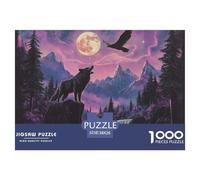 Puzzle 1000 Piezas LoboJuego Educativo Entretenimento Multicolor Under The Moon Regalo, Diversión Clásicos Para Adultos Y Niños A Partir De 12 Años Puzzle 38x26cm/1000pcs
