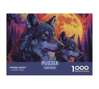 Puzzle 1000 Piezas LoboJuego Educativo Pasatiempo Creativo Los lobosin The Moonlight Juego Familiar Regalo Para Adultos Y Niños Mayores 70x50cm/1000pcs