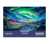 Puzzle 1000 Piezas Luces Del Norte, Desafío, Juguete Entretenimento Multicolor Oil Painting Art Regalo Creativo Para La Relajación Juguete Colorido Para Niños De 8 A 12 Años 70x50cm/1000pcs