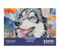 Puzzle 1000 Piezas Malamute de AlaskaJuego Educativo Pasatiempo Creativo Cute Big perroJuego Familiar Regalo Juguete Colorido Para Niños De 8 A 12 Años 70x50cm/1000pcs