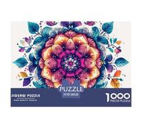 Puzzle 1000 Piezas Mandala, Desafío, Juguete Entretenimento Multicolor Flower of Life Regalo, Diversión Para Adultos Y Niños 38x26cm/1000pcs