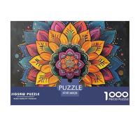 Puzzle 1000 Piezas MandalaJuego Educativo Pasatiempo Creativo Flower of Life Regalo, Diversión Para Adultos Y Niños Mayores 38x26cm/1000pcs
