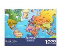 Puzzle 1000 Piezas Mapa de EuropaJuego Educativo Pasatiempo Creativo Painting Regalo, Diversión Para Adultos Y Niños 38x26cm/1000pcs