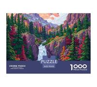 Puzzle 1000 Piezas Montañas y CascadasJuego Educativo Pasatiempo Creativo Snow Mountain and Forest Juego Familiar Regalo Para Adultos Y Niños Mayores 70x50cm/1000pcs