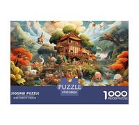 Puzzle 1000 Piezas Mundo animalJuego Educativo Pasatiempo Creativo Animated Cartoon Regalo, Diversión Juguete Colorido Para Niños De 8 A 12 Años 38x26cm/1000pcs