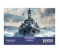 Puzzle 1000 Piezas Nave de Guerra, Desafío, Juguete Entretenimento Multicolor Ola Del marJuego Familiar Regalo Para Adultos Y Niños Mayores 70x50cm/1000pcs