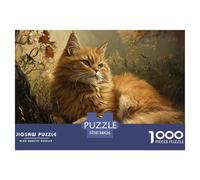 Puzzle 1000 Piezas Norwegian Forest Gato, Desafío, Juguete Entretenimento Multicolor Animales lindosRegalo Creativo Para La Relajación Juguete Colorido Para Niños De 8 A 12 Años 38x26cm/1000pcs