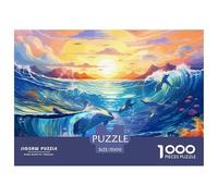 Puzzle 1000 Piezas OcéanoJuego Educativo Pasatiempo Creativo delfínJuego Familiar Regalo Juguete Colorido Para Niños De 8 A 12 Años 70x50cm/1000pcs